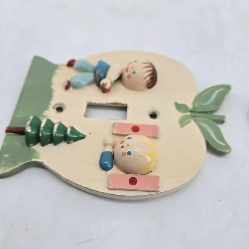 Vintage Cottagecore Apple House Wooden Nursery Plastics Boy & Girl Switch Cover
